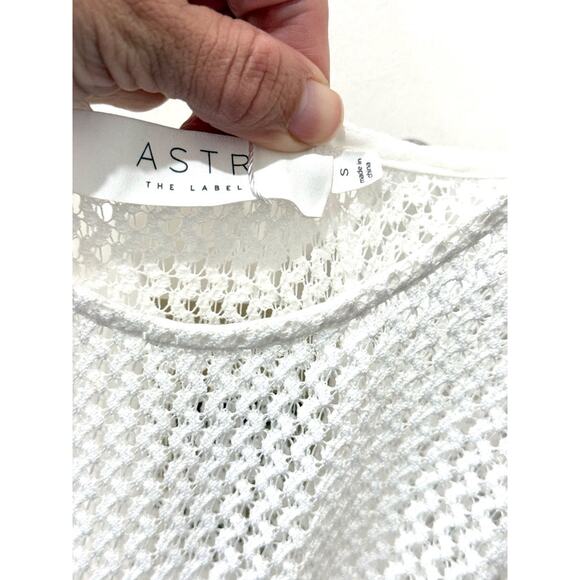 ASTR The Label Sleeveless Sheer Contrast Bubble Hem Maxi Dress White Womens Sz S - Picture 5 of 5